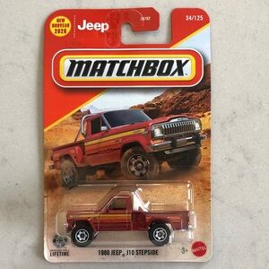Mattel Matchbox Red Jeep J10 Stepside